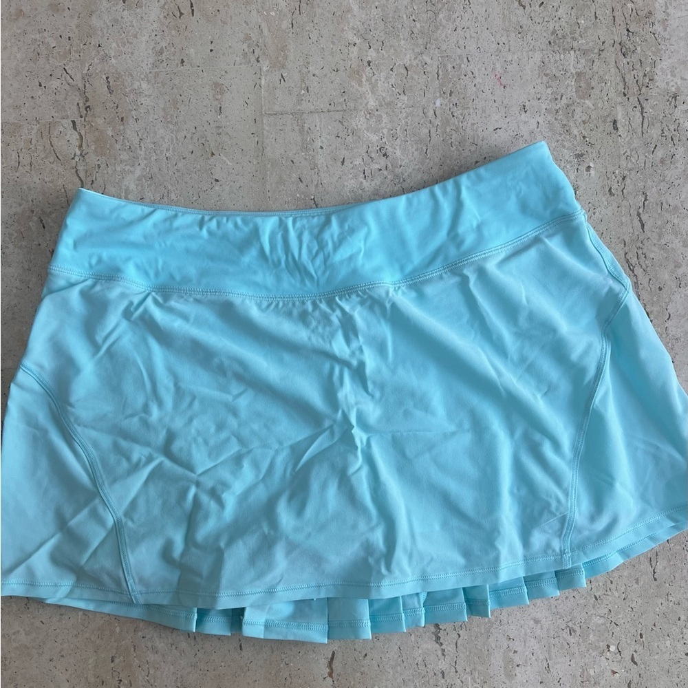 CRZ YOGA Women's Quick Dry Pleated Tennis Skirts Mid Waisted Size XL Powder Blue